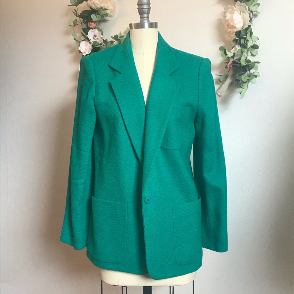 Kelly Green Wool Blazer